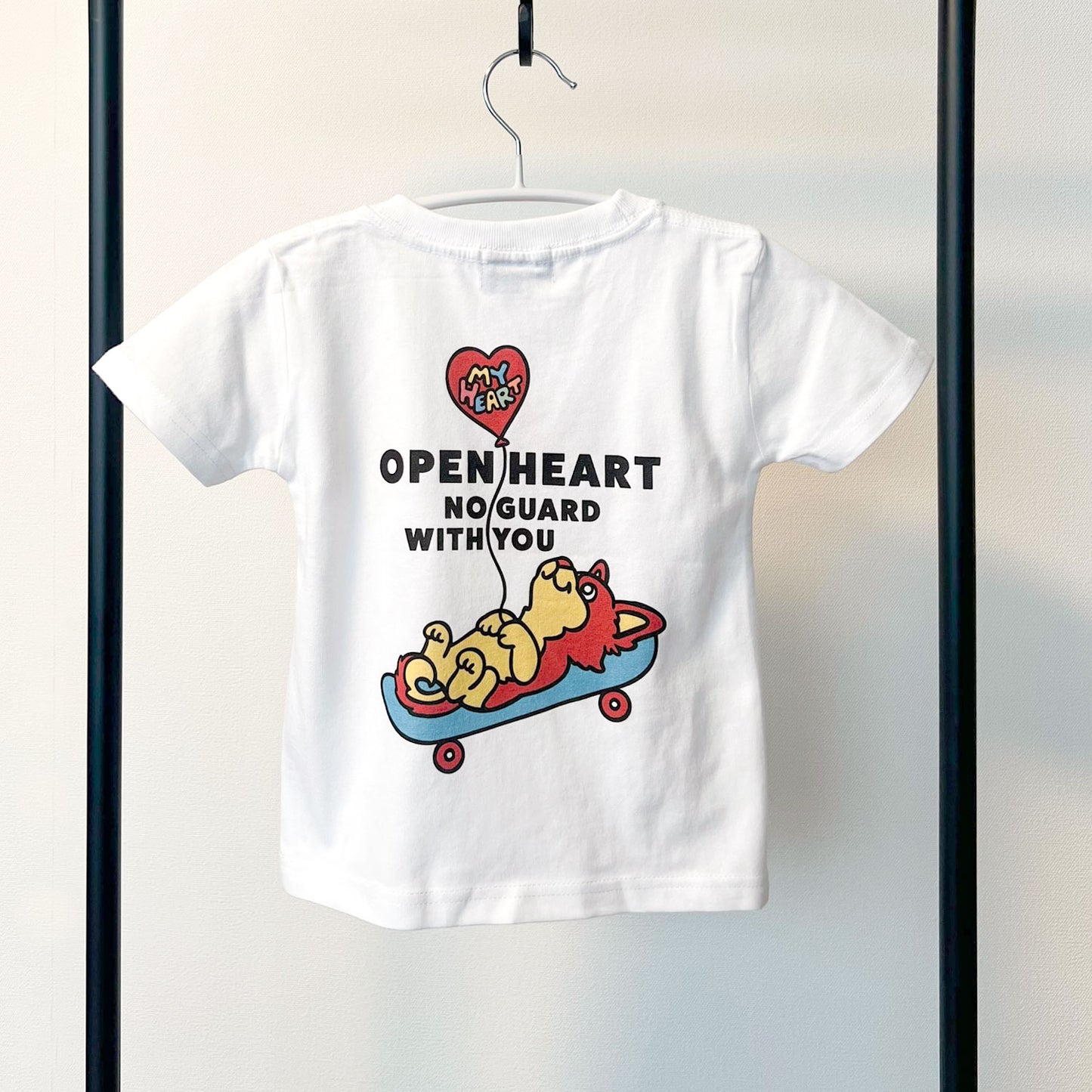 【期間限定！4/19まで販売中】 〈OPEN HEART♡〉KIDST-SHIRTS/ 半袖キッズTシャツ（送料無料）