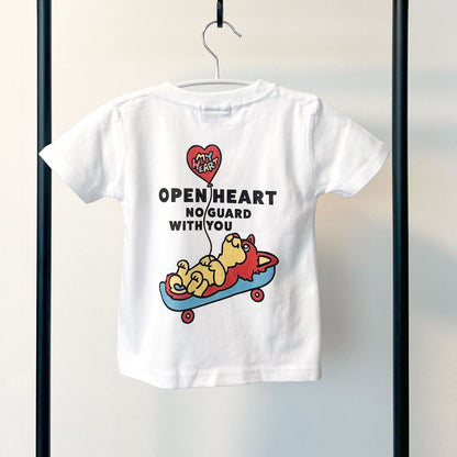 【期間限定！4/19まで販売中】 〈OPEN HEART♡〉KIDST-SHIRTS/ 半袖キッズTシャツ（送料無料）