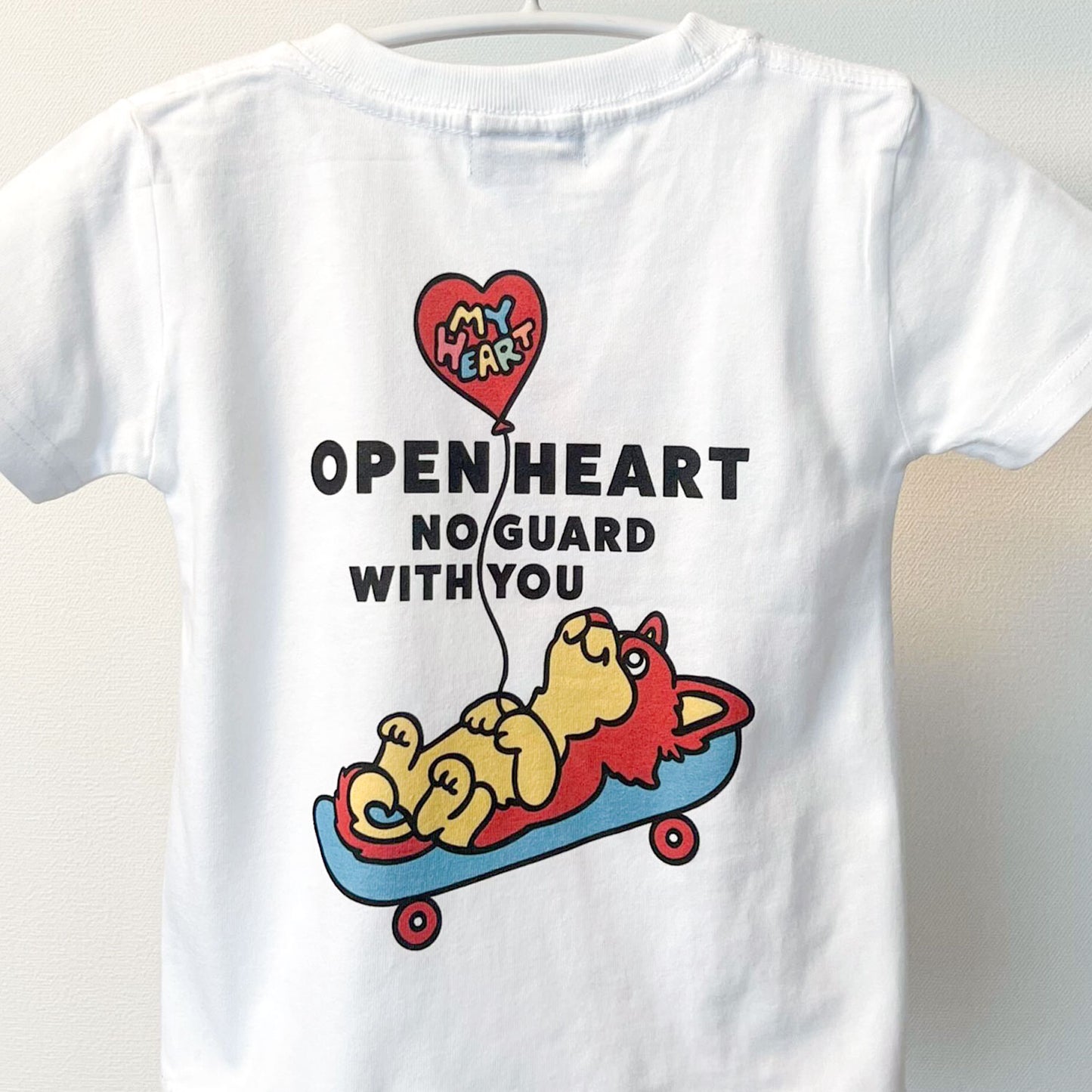 【期間限定！4/19まで販売中】 〈OPEN HEART♡〉KIDST-SHIRTS/ 半袖キッズTシャツ（送料無料）