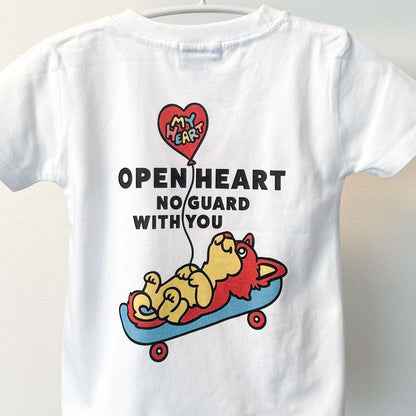 【期間限定！4/19まで販売中】 〈OPEN HEART♡〉KIDST-SHIRTS/ 半袖キッズTシャツ（送料無料）