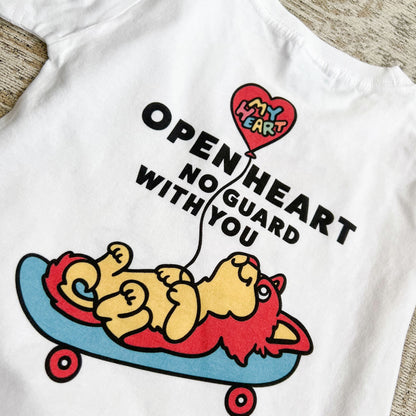 【期間限定！4/19まで販売中】 〈OPEN HEART♡〉KIDST-SHIRTS/ 半袖キッズTシャツ（送料無料）