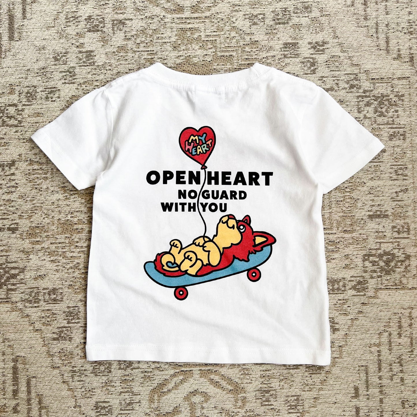 【期間限定！4/19まで販売中】 〈OPEN HEART♡〉KIDST-SHIRTS/ 半袖キッズTシャツ（送料無料）