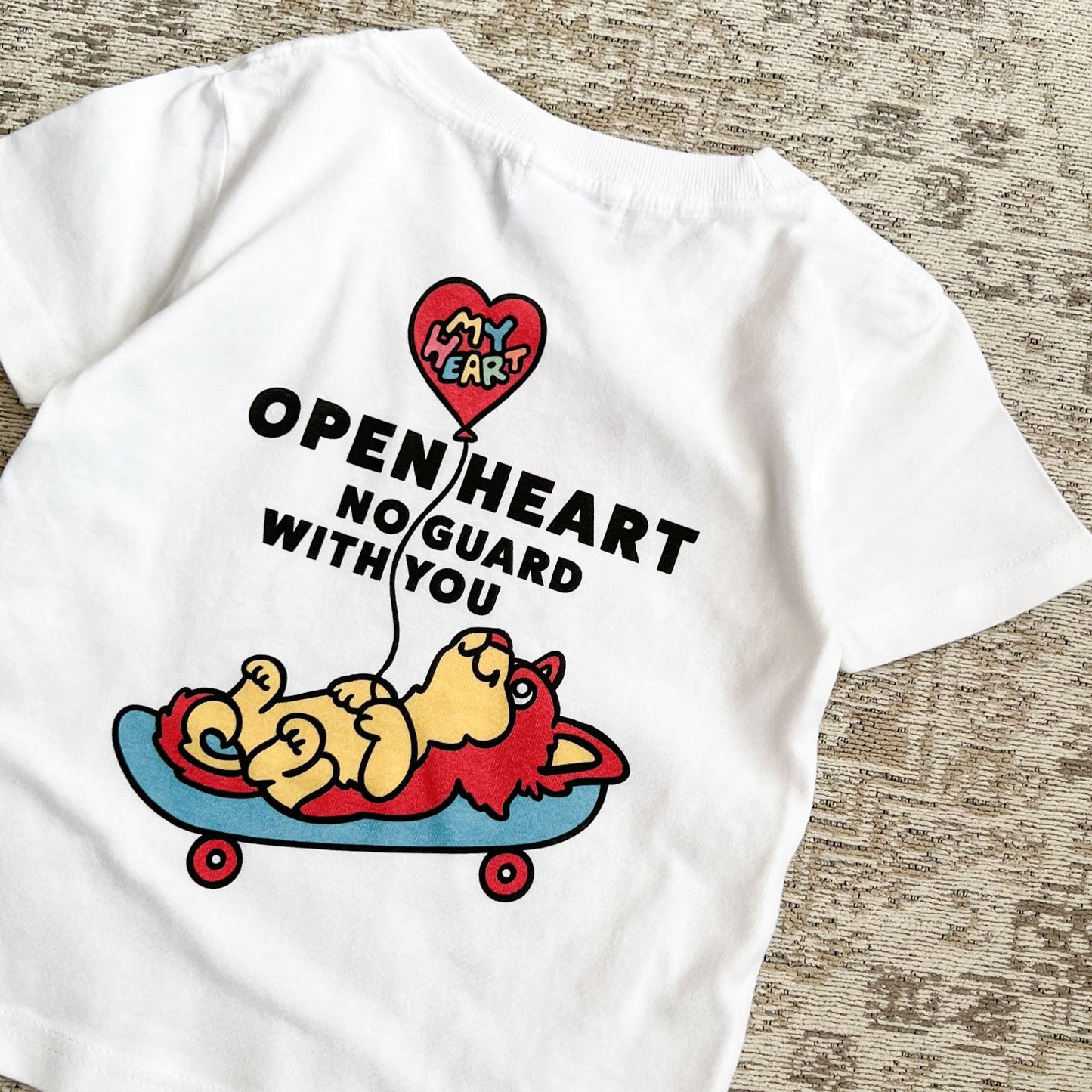 【期間限定！4/19まで販売中】 〈OPEN HEART♡〉KIDST-SHIRTS/ 半袖キッズTシャツ（送料無料）