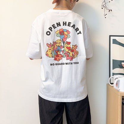 【期間限定！4/19まで販売中】 〈OPEN HEART♡〉T-SHIRTS/ 半袖Tシャツ