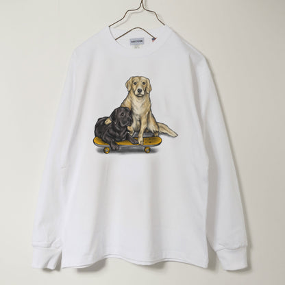 80's VTG Golden Retriever Labrador Retriever  LONG SLEEVE TEE / 長袖Tシャツ