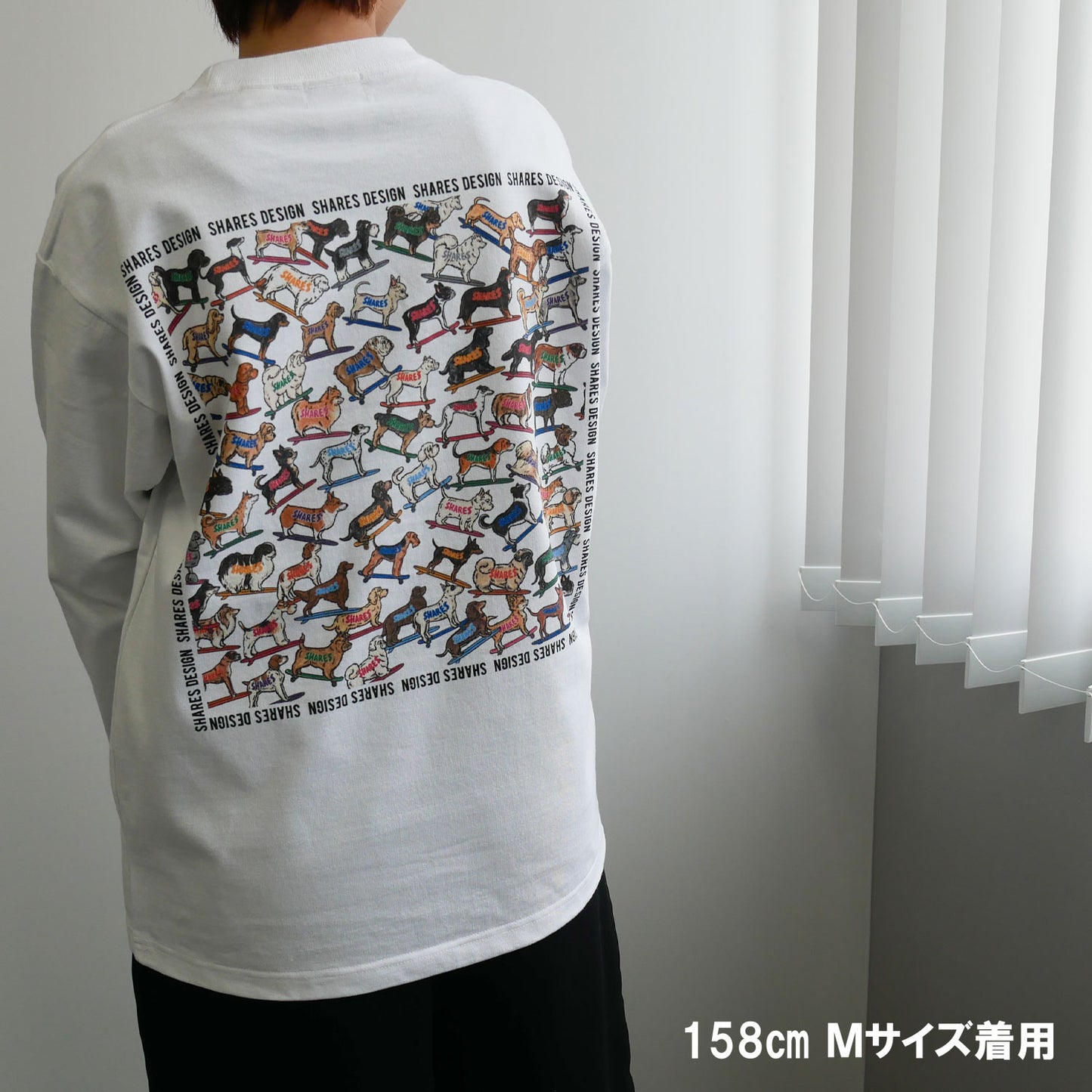 SHARES ALL OVER LONG SLEEVE TEE/ 総柄- 長袖Tシャツ