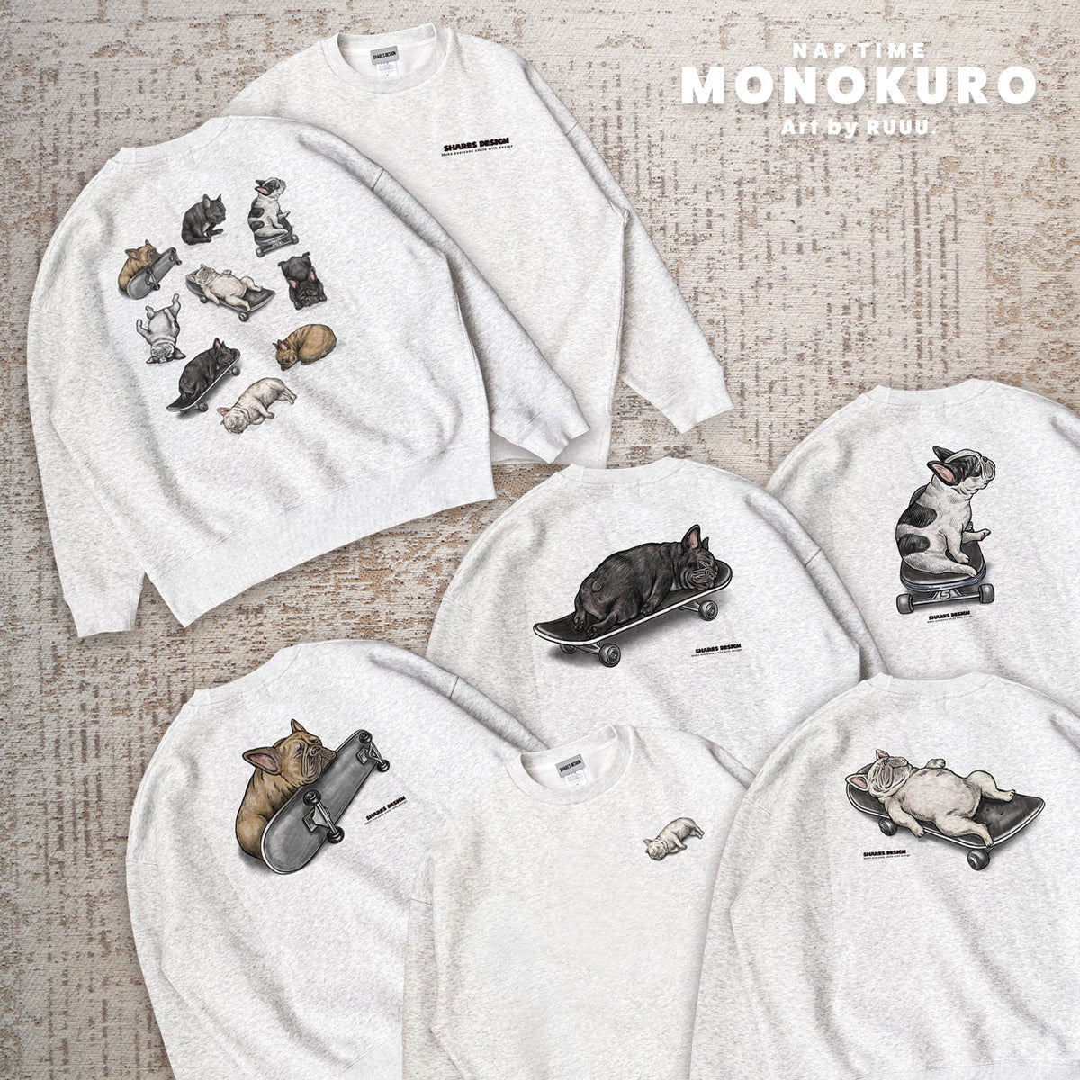 MONOKURO NAPTIME  BIG CREW SWEAT / ビッグスウェット