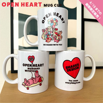 【期間限定！4/19まで販売中】 〈OPEN HEART♡〉  MUG CUP/ マグカップ