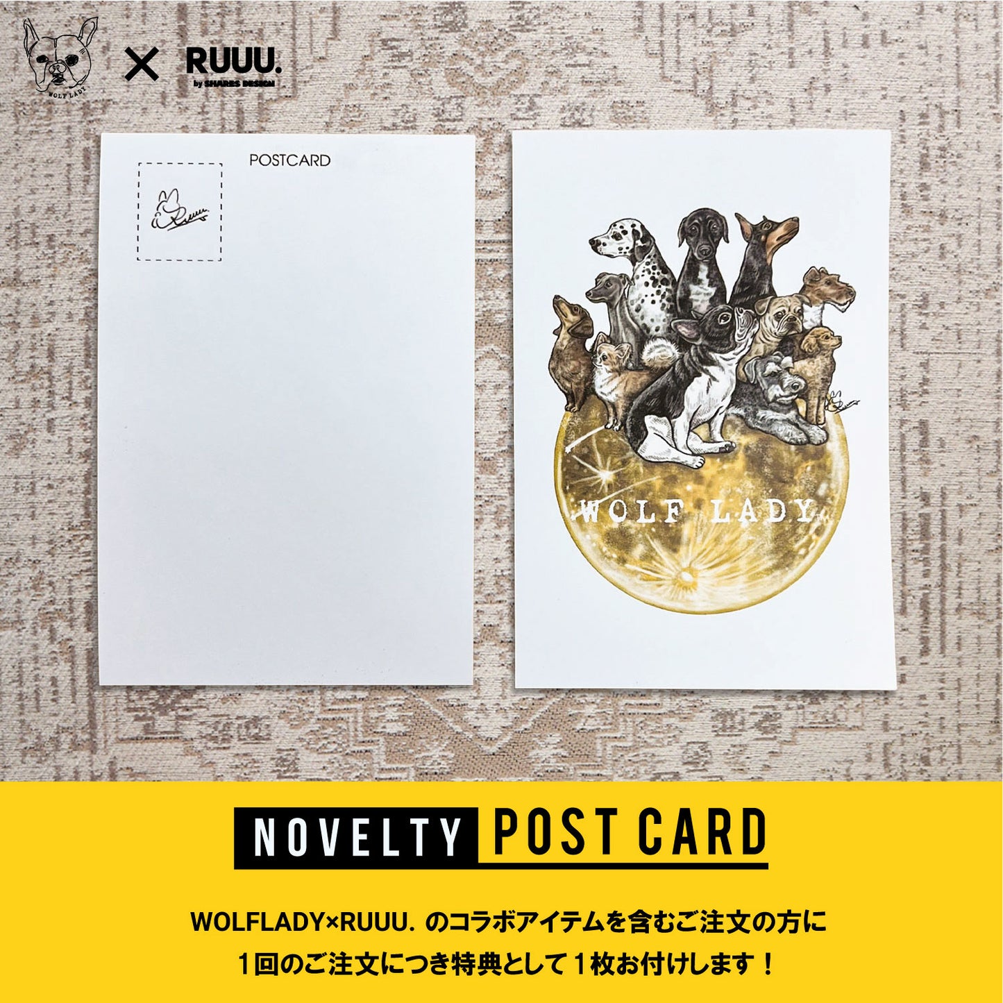 【受注生産！ 12/26 まで予約（1 月中旬～お届け）】 〈WOLFLADY×RUUU.〉 DOG T-SHIRTS/ 犬用T シャツ