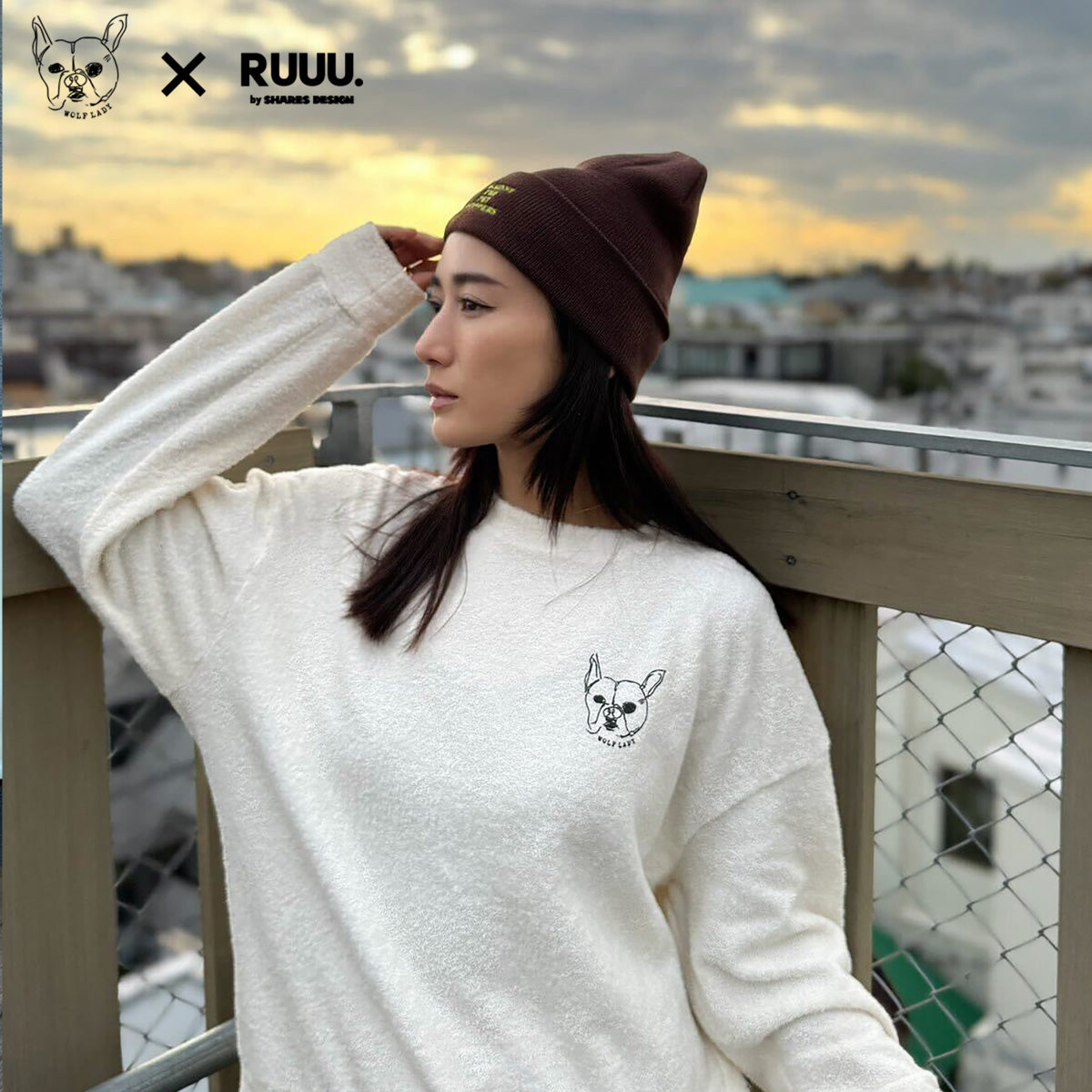 【受注生産！ 12/26 まで予約（1 月中旬～お届け）】 〈WOLFLADY×RUUU.〉PILE TRINER/ パイルトレーナー