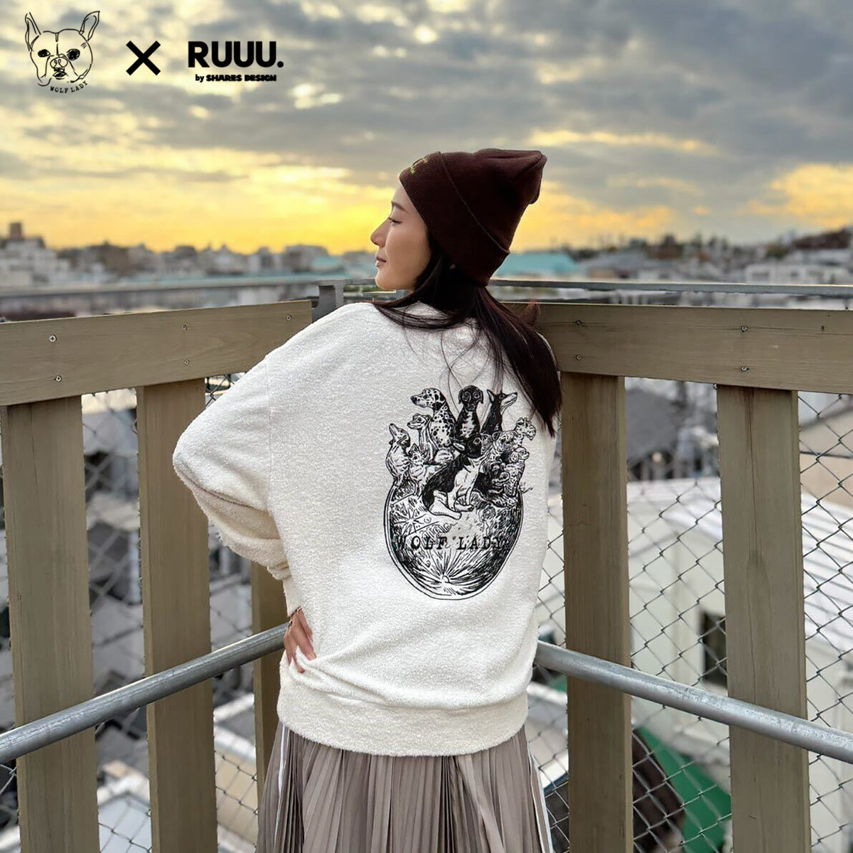 【受注生産！ 12/26 まで予約（1 月中旬～お届け）】 〈WOLFLADY×RUUU.〉PILE TRINER/ パイルトレーナー