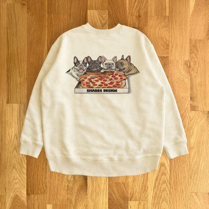 アーカイブデザイン限定復活！ 【PIZZA 4BUHI】レディースオーバーサイズスウェット（裏起毛）