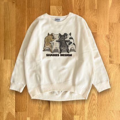 アーカイブデザイン限定復活！ 【PIZZA 4BUHI】レディースオーバーサイズスウェット（裏起毛）