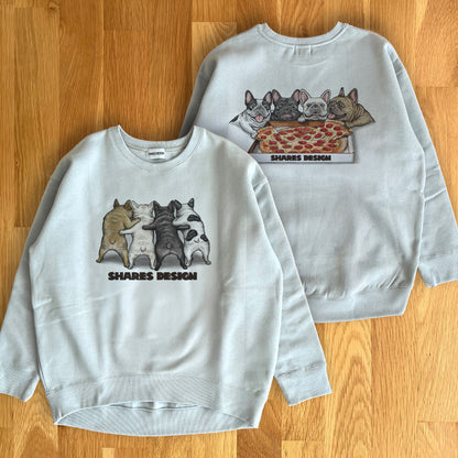 アーカイブデザイン限定復活！ 【PIZZA 4BUHI】レディースオーバーサイズスウェット（裏起毛）