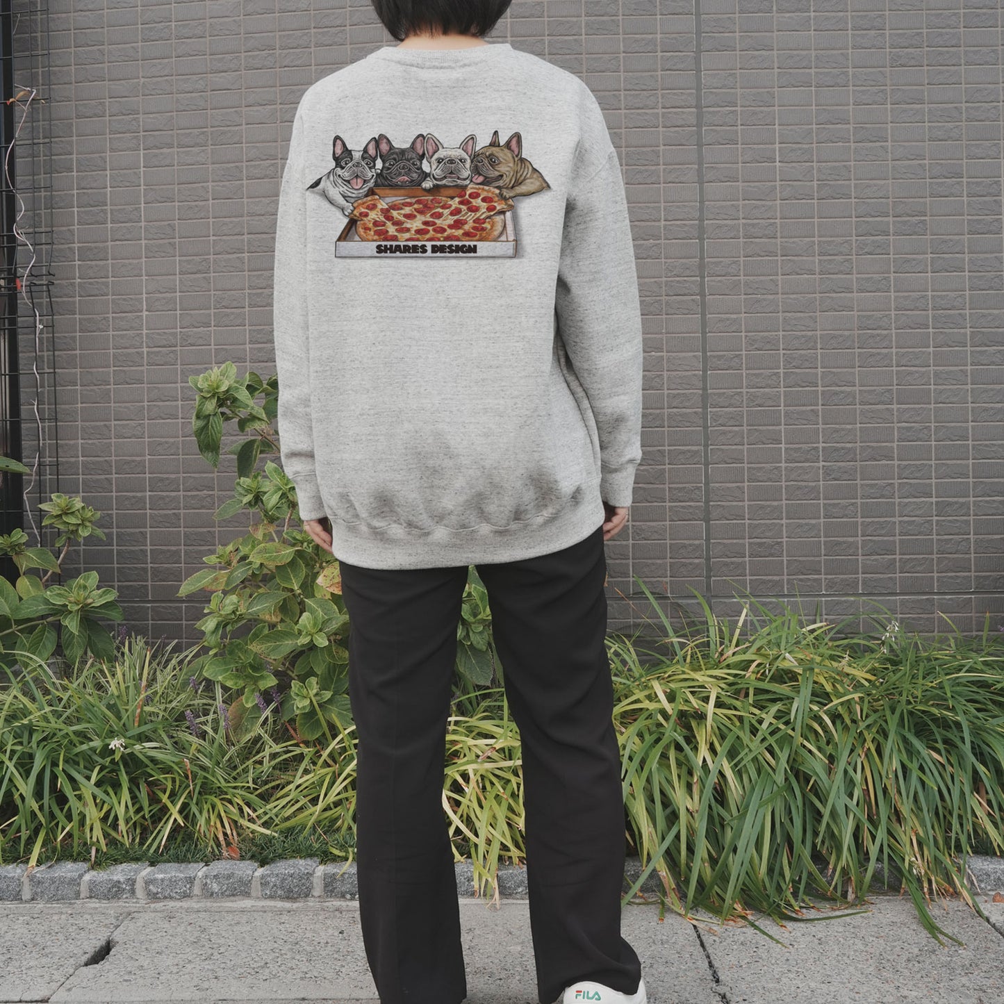 アーカイブデザイン限定復活！ 【PIZZA 4BUHI】レディースオーバーサイズスウェット（裏起毛）