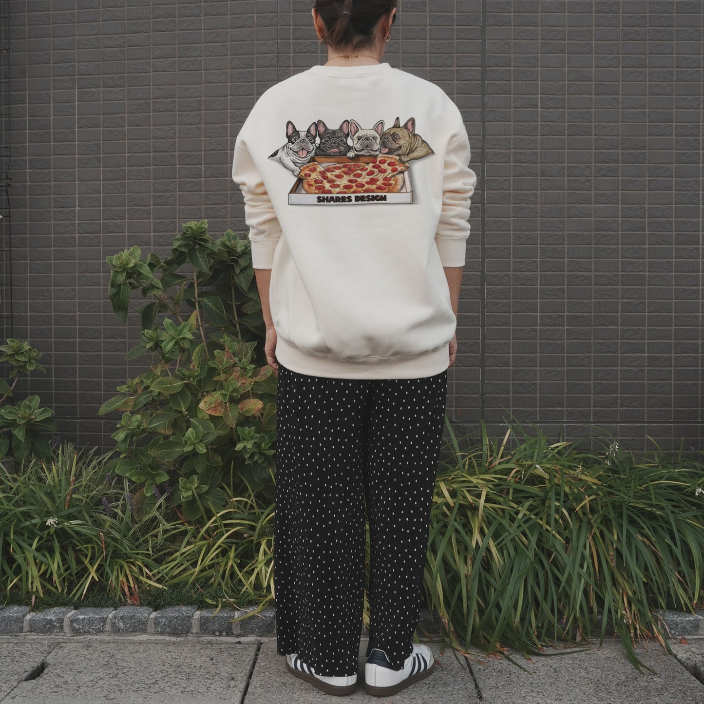 アーカイブデザイン限定復活！ 【PIZZA 4BUHI】レディースオーバーサイズスウェット（裏起毛）