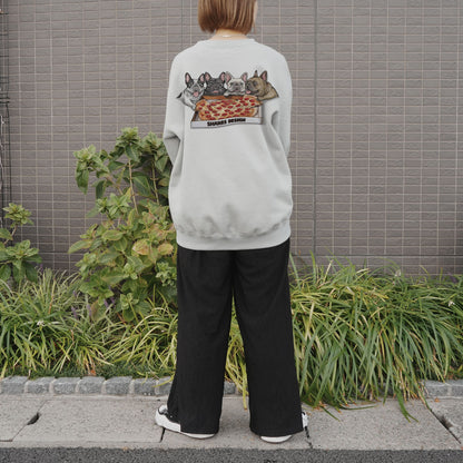 アーカイブデザイン限定復活！ 【PIZZA 4BUHI】レディースオーバーサイズスウェット（裏起毛）