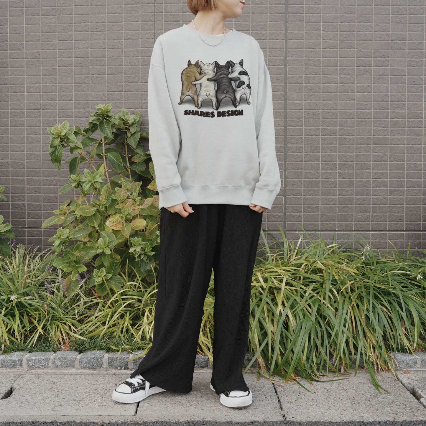 アーカイブデザイン限定復活！ 【PIZZA 4BUHI】レディースオーバーサイズスウェット（裏起毛）