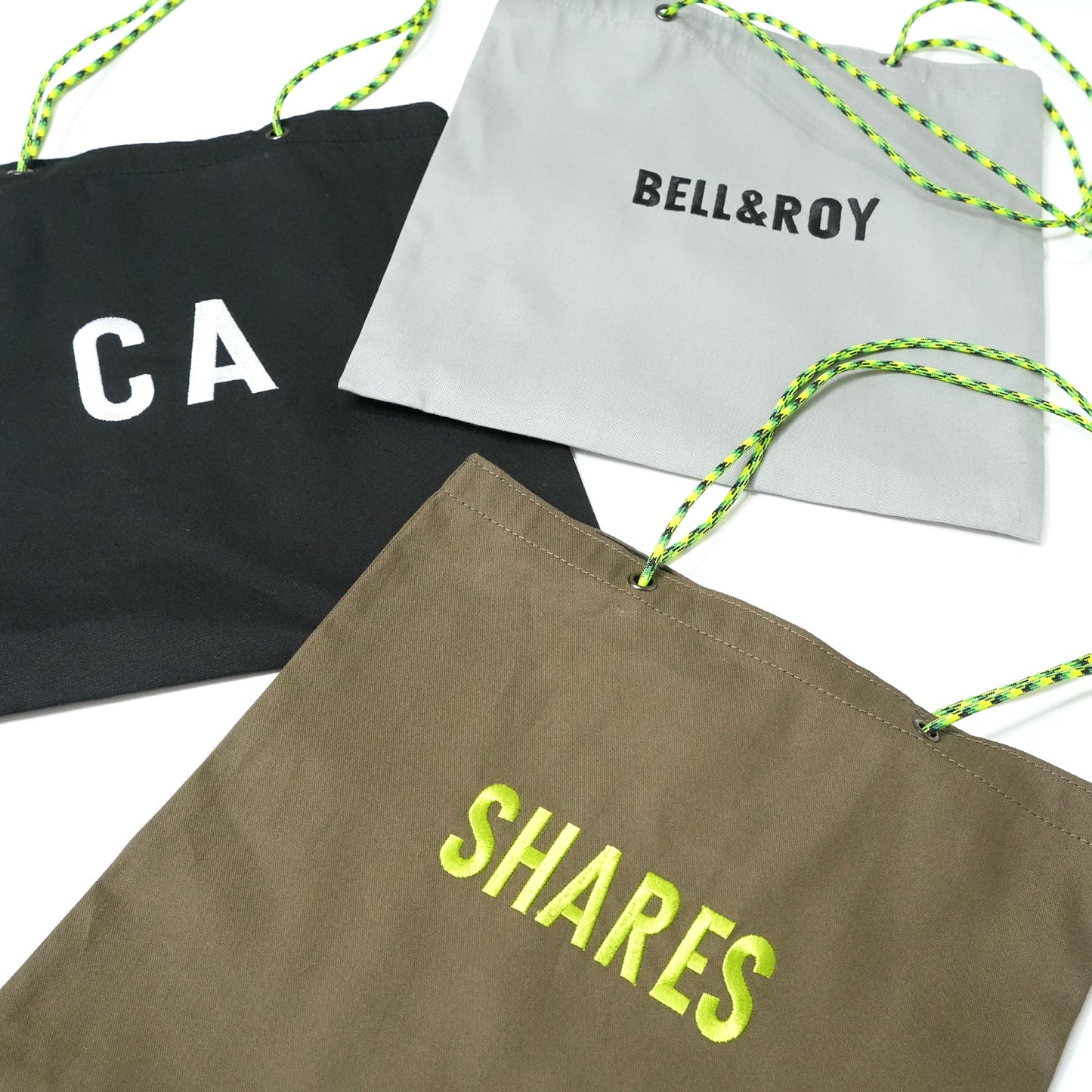 〈期間限定受注生産〉ネーム刺繍セミオーダー【PARACORD SQUARE TOTE BAG/ スクエアトートバッグ】