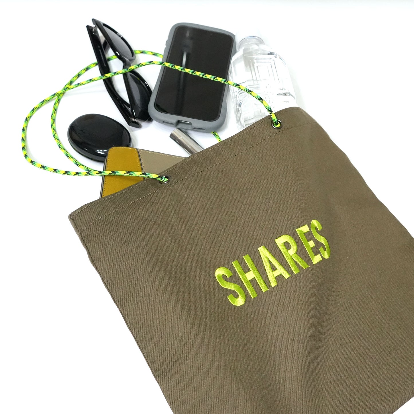 〈期間限定受注生産〉ネーム刺繍セミオーダー【PARACORD SQUARE TOTE BAG/ スクエアトートバッグ】