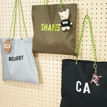 〈期間限定受注生産〉ネーム刺繍セミオーダー【PARACORD SQUARE TOTE BAG/ スクエアトートバッグ】