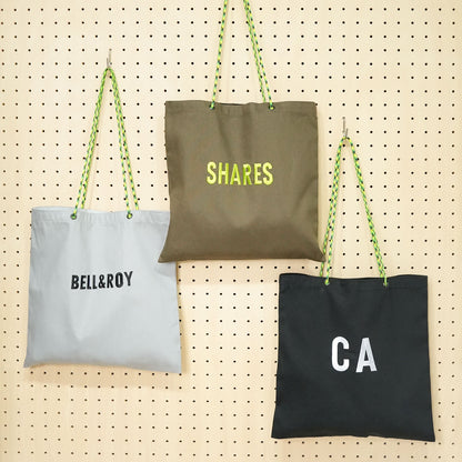〈期間限定受注生産〉ネーム刺繍セミオーダー【PARACORD SQUARE TOTE BAG/ スクエアトートバッグ】