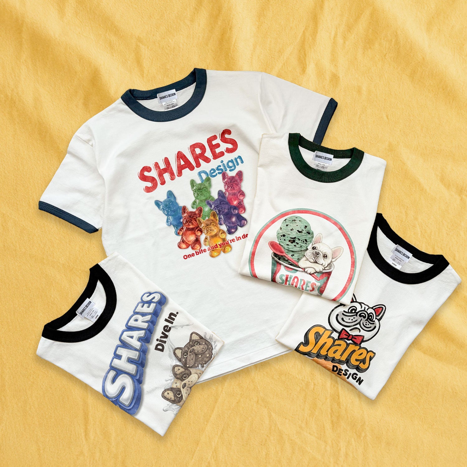 期間限定！ 6/14 まで販売中】 〈 OYATSU TIME〉RINGER T-SHIRTS