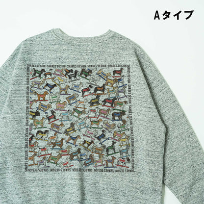 SHARES ALL OVER  LADIES SWEAT / 総柄-レディーススウェット