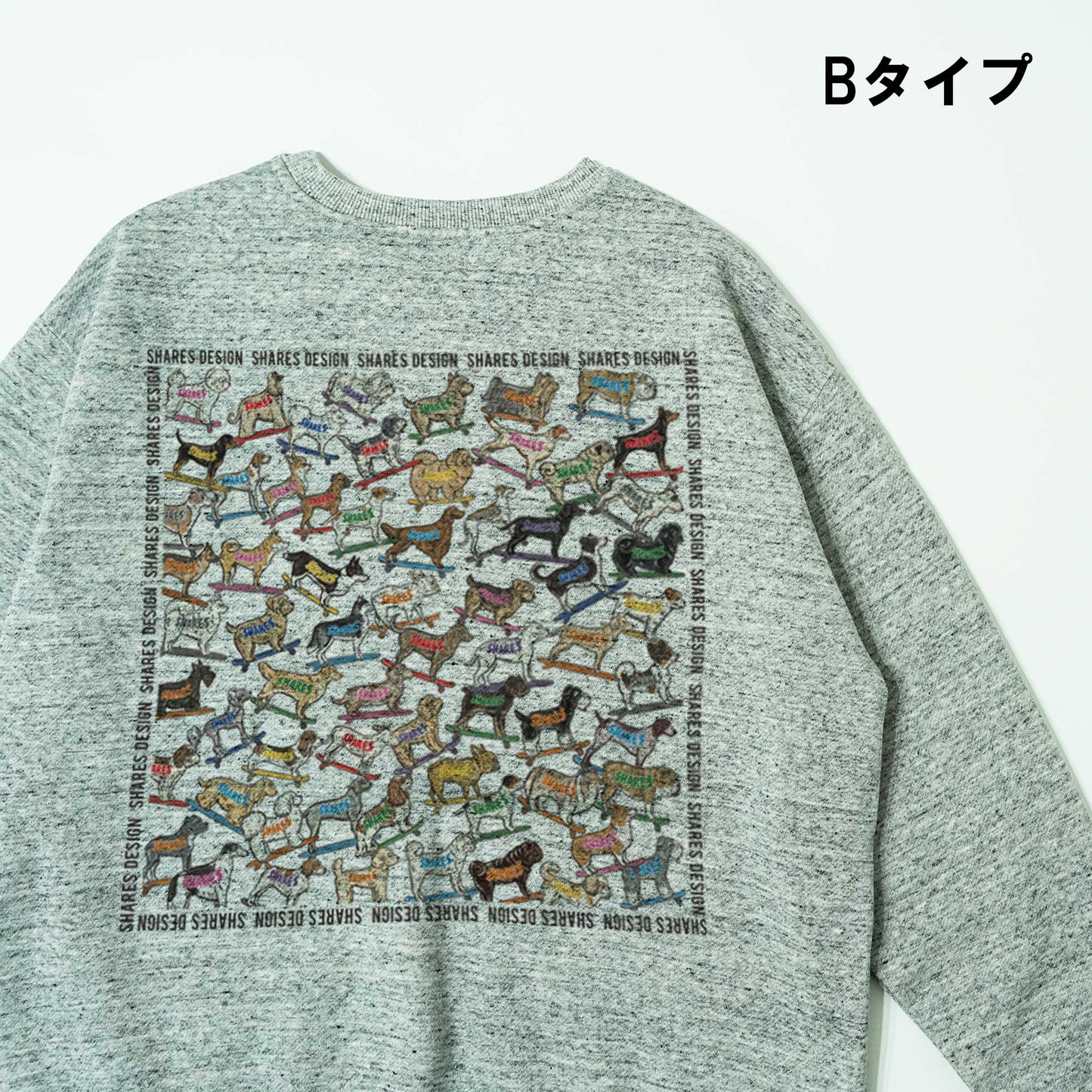 SHARES ALL OVER  LADIES SWEAT / 総柄-レディーススウェット