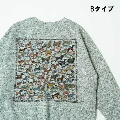 SHARES ALL OVER  LADIES SWEAT / 総柄-レディーススウェット