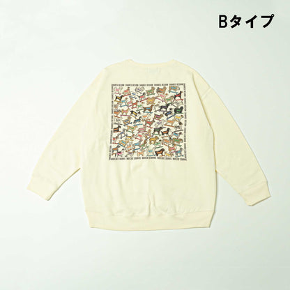 SHARES ALL OVER  LADIES SWEAT / 総柄-レディーススウェット