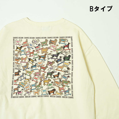 SHARES ALL OVER  LADIES SWEAT / 総柄-レディーススウェット