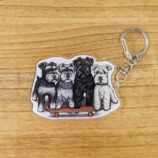 80s VINTAGE 4Schnauzer KeyHolder