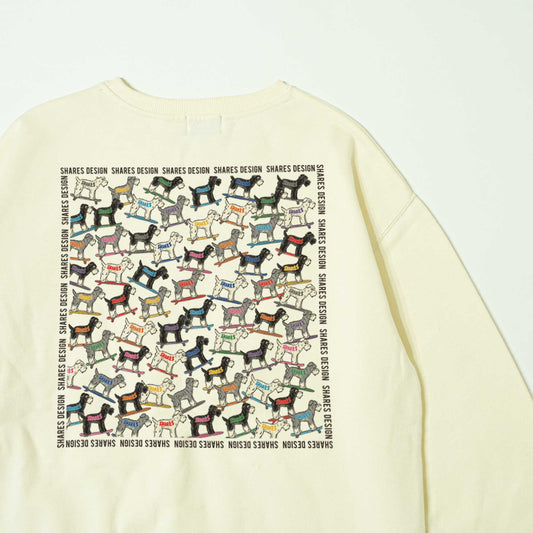 シュナウザー ALL OVER  LADIES SWEAT / 総柄-レディーススウェット