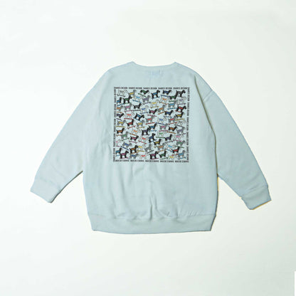 シュナウザー ALL OVER  LADIES SWEAT / 総柄-レディーススウェット