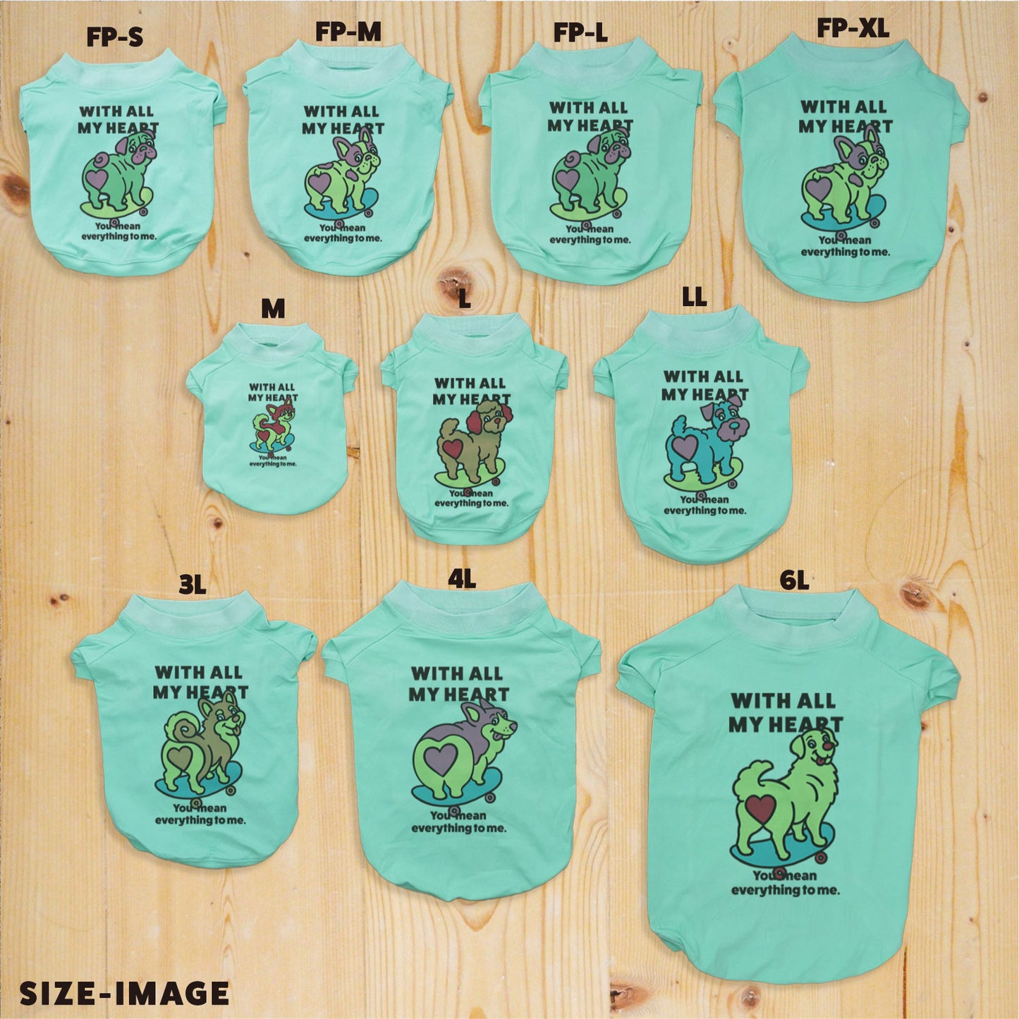 【期間限定！ 2/23 まで販売中】 〈 MY HEART♡〉 DOG T-SHIRTS/ 犬用 T シャツ