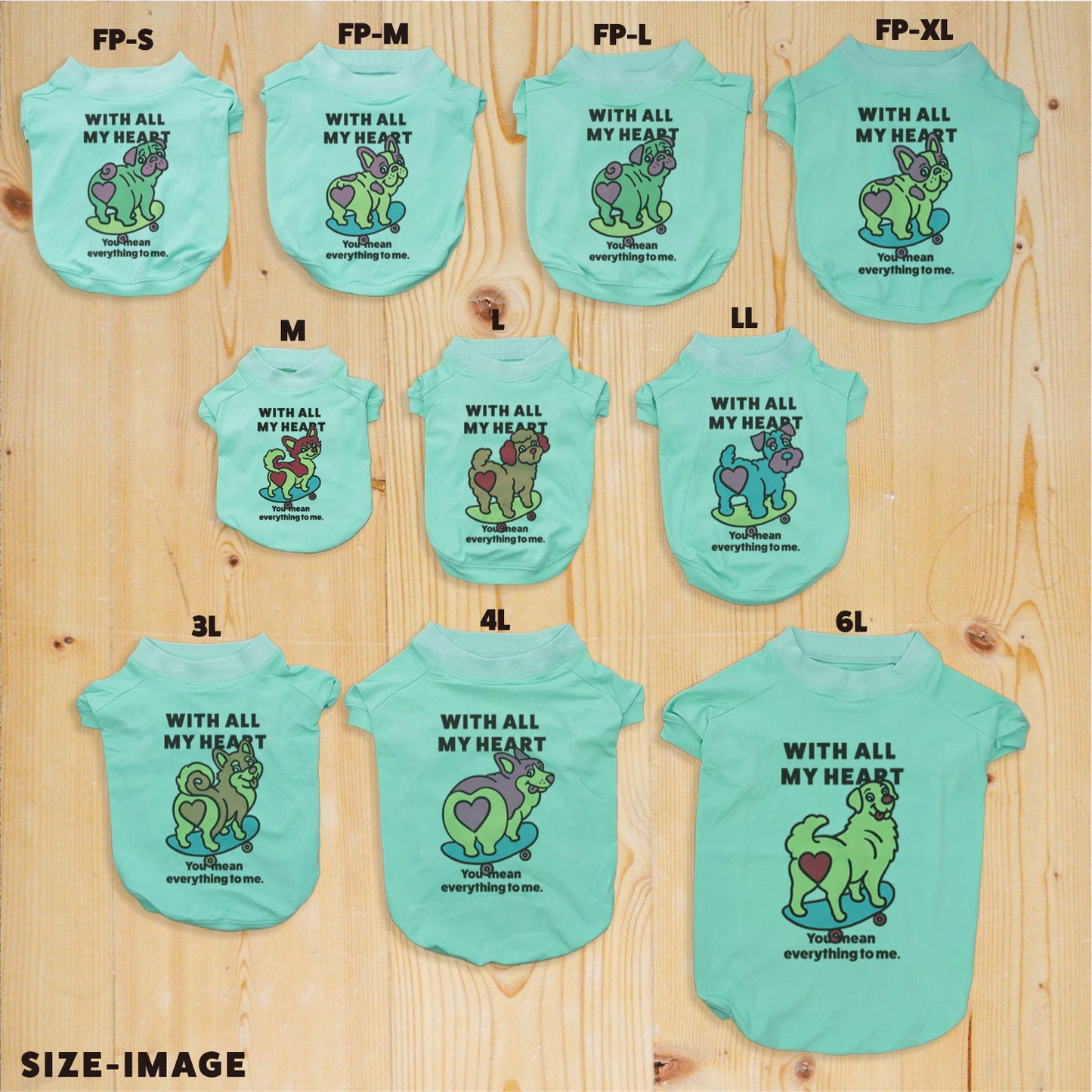 【期間限定！ 2/23 まで販売中】 〈 MY HEART♡〉 DOG T-SHIRTS/ 犬用 T シャツ