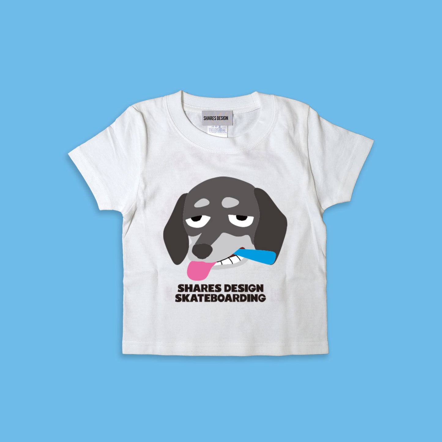 【期間限定！ 8/31 まで販売中】 SHARESDESIGN SKATEBOARDING Liberty dog city KIDST-SHIRTS/ 半袖キッズ T シャツ