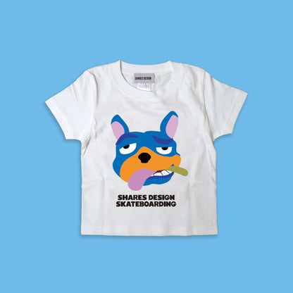 【期間限定！ 8/31 まで販売中】 SHARESDESIGN SKATEBOARDING Liberty dog city KIDST-SHIRTS/ 半袖キッズ T シャツ