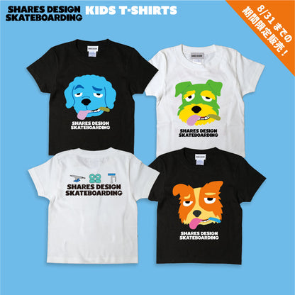 【期間限定！ 8/31 まで販売中】 SHARESDESIGN SKATEBOARDING Liberty dog city KIDST-SHIRTS/ 半袖キッズ T シャツ