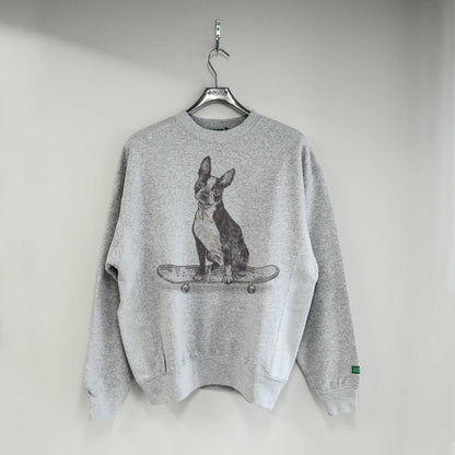 VINTAGE DOG SKATER CREW SWEAT (SHIBA/DALMATIAN/BOSTON TERRIER/CORGI )