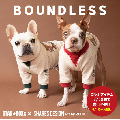 【数量限定！先行予約7/20まで！】STAR★BOXx × RUUU. by SHARES DESIGN  “BOUNDLESS” gazette TEE/ 犬服 ガゼット T シャツ（お届け9/10～）