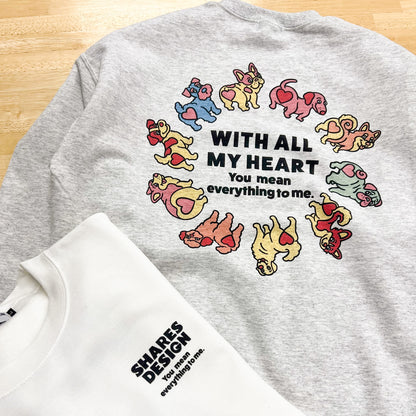 【期間限定！ 2/23 まで販売中】 〈 MY HEART♡〉 SWEAT TRAINER/ スウェットトレーナー（裏起毛）