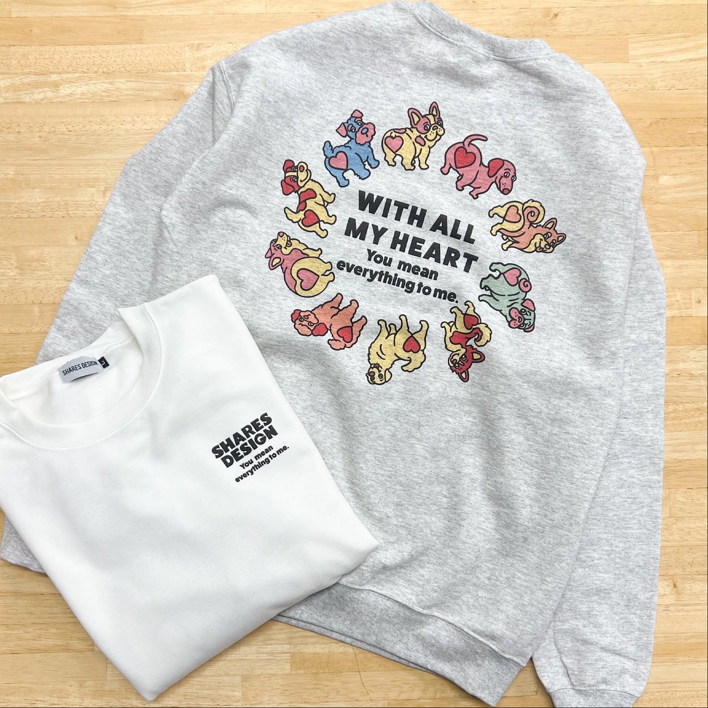 【期間限定！ 2/23 まで販売中】 〈 MY HEART♡〉 SWEAT TRAINER/ スウェットトレーナー（裏起毛）