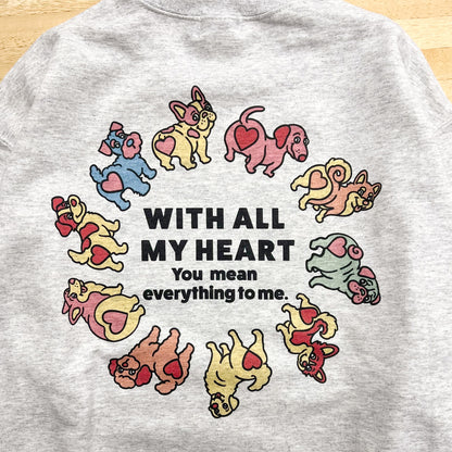 【期間限定！ 2/23 まで販売中】 〈 MY HEART♡〉 SWEAT TRAINER/ スウェットトレーナー（裏起毛）