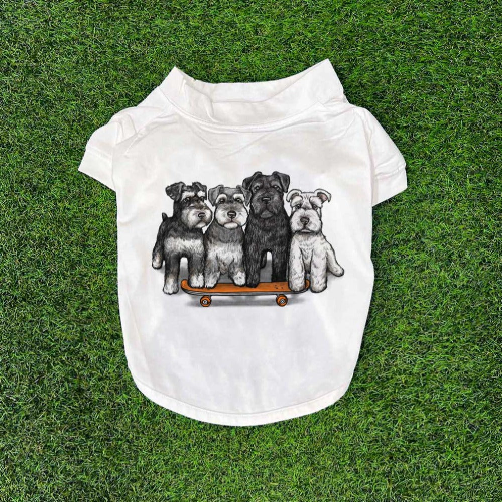 80s VINTAGE 4Schnauzer Dog Tee