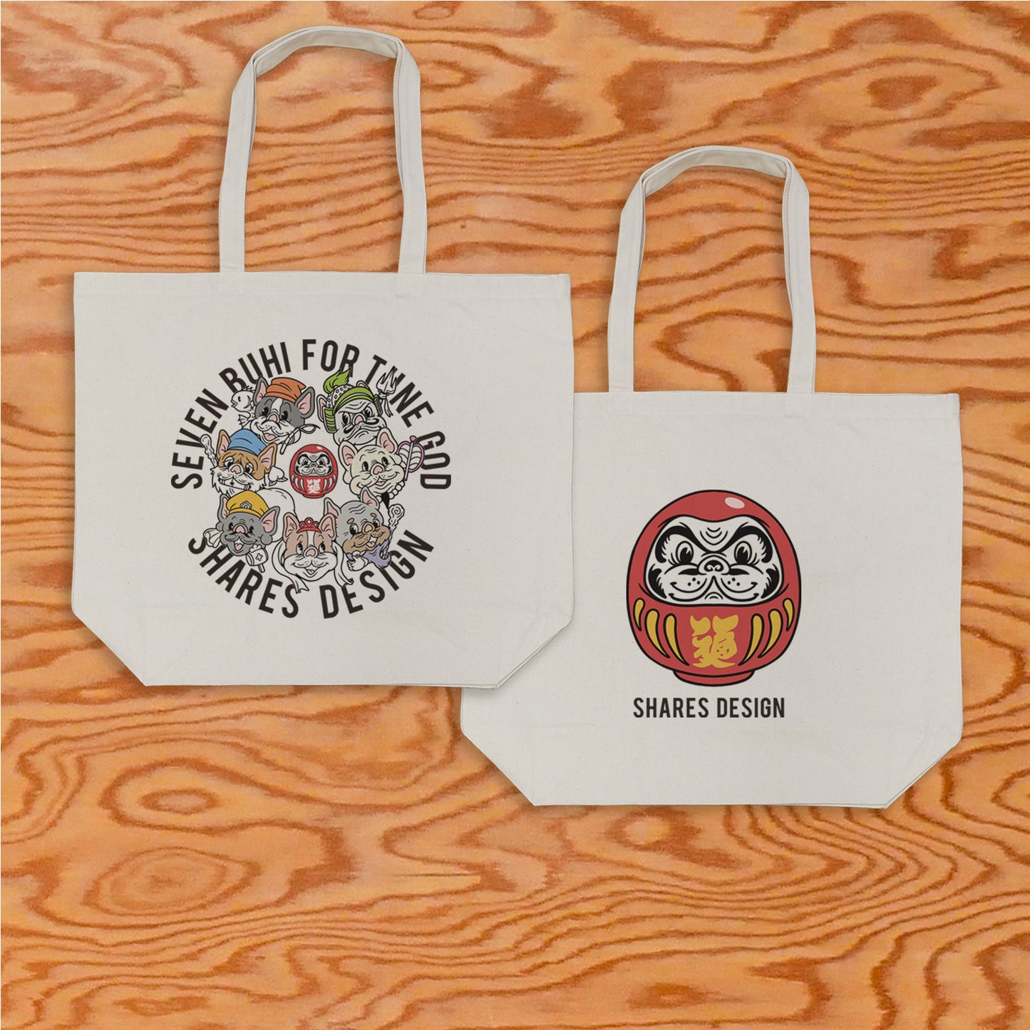 【期間限定！ 1/18 まで予約】 2026 NEW YEAR ITEM BIG TOTE BAG - 七福神/ ビッグトートバッグ（送料無料）