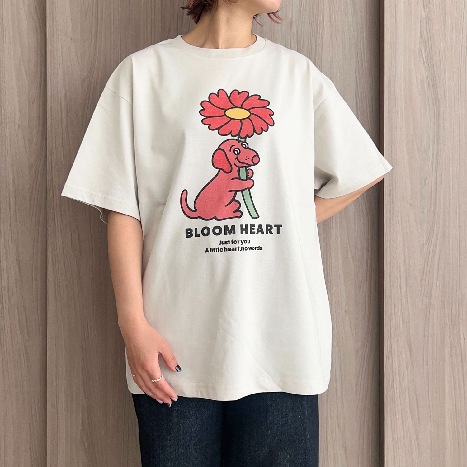【新品未開封】HANA Born to Bloom Tシャツ　GY Lサイズ 期間限定！ 5/17 まで販売中】 〈 BLOOM HEART♡〉KIDST-SHIRTS/ 半袖
