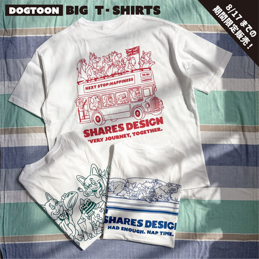 【期間限定！8/17まで販売中】〈DOGTOON〉BIG T-SHIRTS/ビッグ半袖Tシャツ