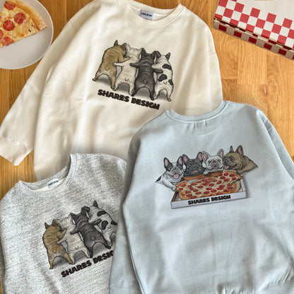 アーカイブデザイン限定復活！ 【PIZZA 4BUHI】レディースオーバーサイズスウェット（裏起毛）